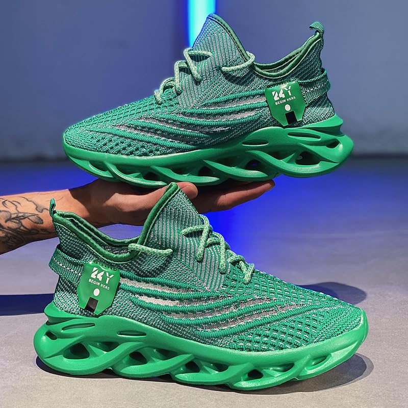 Image of DLWKIPV Men Running Shoes Men's Tennis Shoes Lightweight Breathable Fashion Sneakers Non Slip Workout Gym Shoes for Running