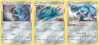 Metagross 119/195- Silver Tempest - Pokemon Evolution Card Set - Rare 3 Card Lot