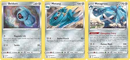 pokemon set with 195 cards Metagross 119/195- Silver Tempest - Evolution Card Screen Display:Knuckles Legendary Raikou Pokemon Card Retreat Cost We're looking forward to
