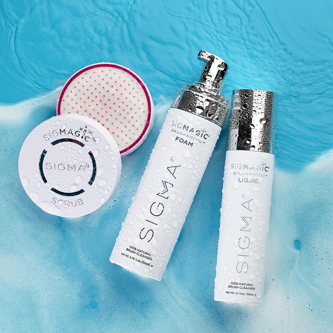 Sigma Beauty Brush Cleanser Trio (1x Sigmagic Scrub, 1x Brushampoo Liquid, 1x Brushampoo Foam) 3pcs