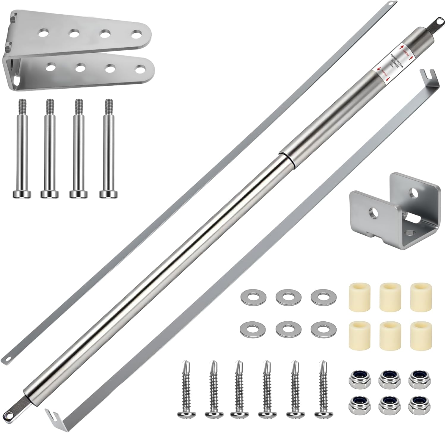 2026 New TB400SS Hydraulic Outdoor Gate Closer for 75 to 175 lbs, Stainless Steel, Width 40 to 64 Inches, for Farms, Ranches, Gardens, Sports Complexes, Home Yards, Opening Pressure 6 to 12 Pounds