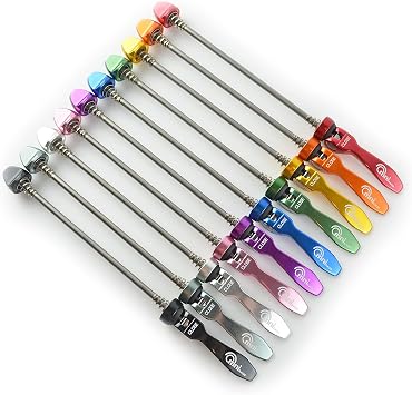 Quick Release Road Mountain Wheel Stainless Alloy Skewer Set. Beautiful Color Choices