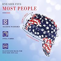 Vista 3 de TRQWH Gorra de Soldadura 100% Algodón Gorras de Soldadura para Hombres 3 Pzas con Malla Interior Absorción de Sudor Resistente a las Llamas Gorra