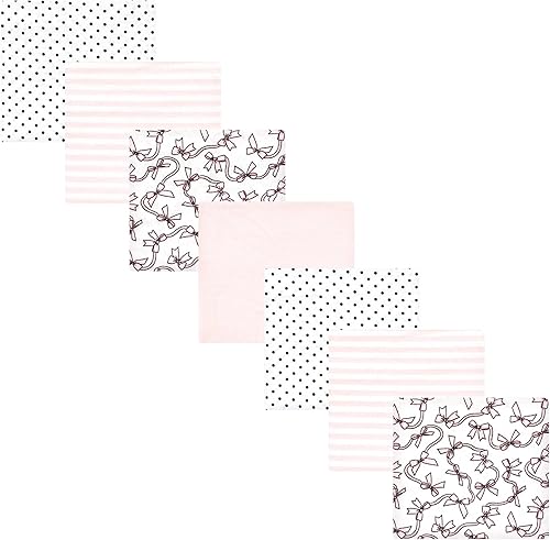 Miniatura 207 de Hudson Baby Paquete de 7 mantas receptoras unisex de franela de algodón para bebé, Dino Friends, talla única Abeja,Azul Verde Dino,Azul