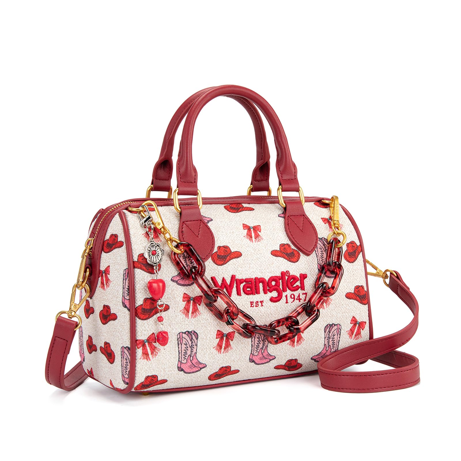 Wrangler Rodeo Icons Western Barrel Bag