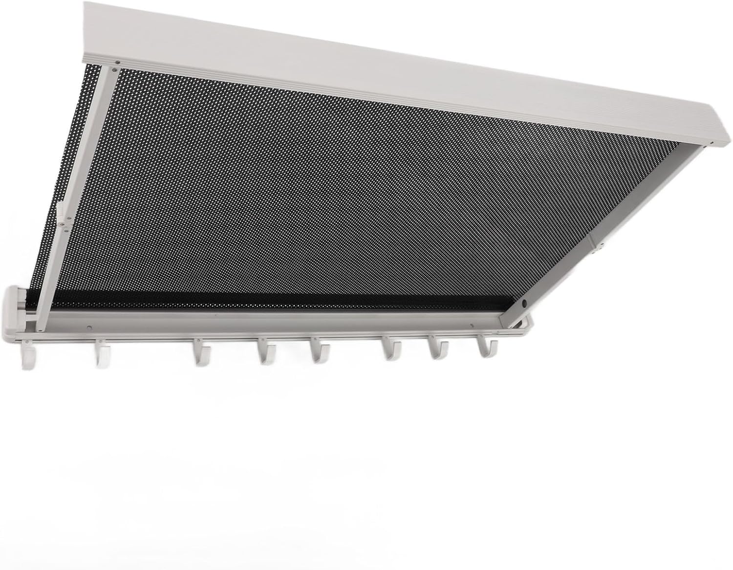 Retractable Wall Mounted Clothes Drying Rack, Space Saving, Breathable Mesh Surface, Sturdy Aluminum, for Indoor and Outdoor Use (White)