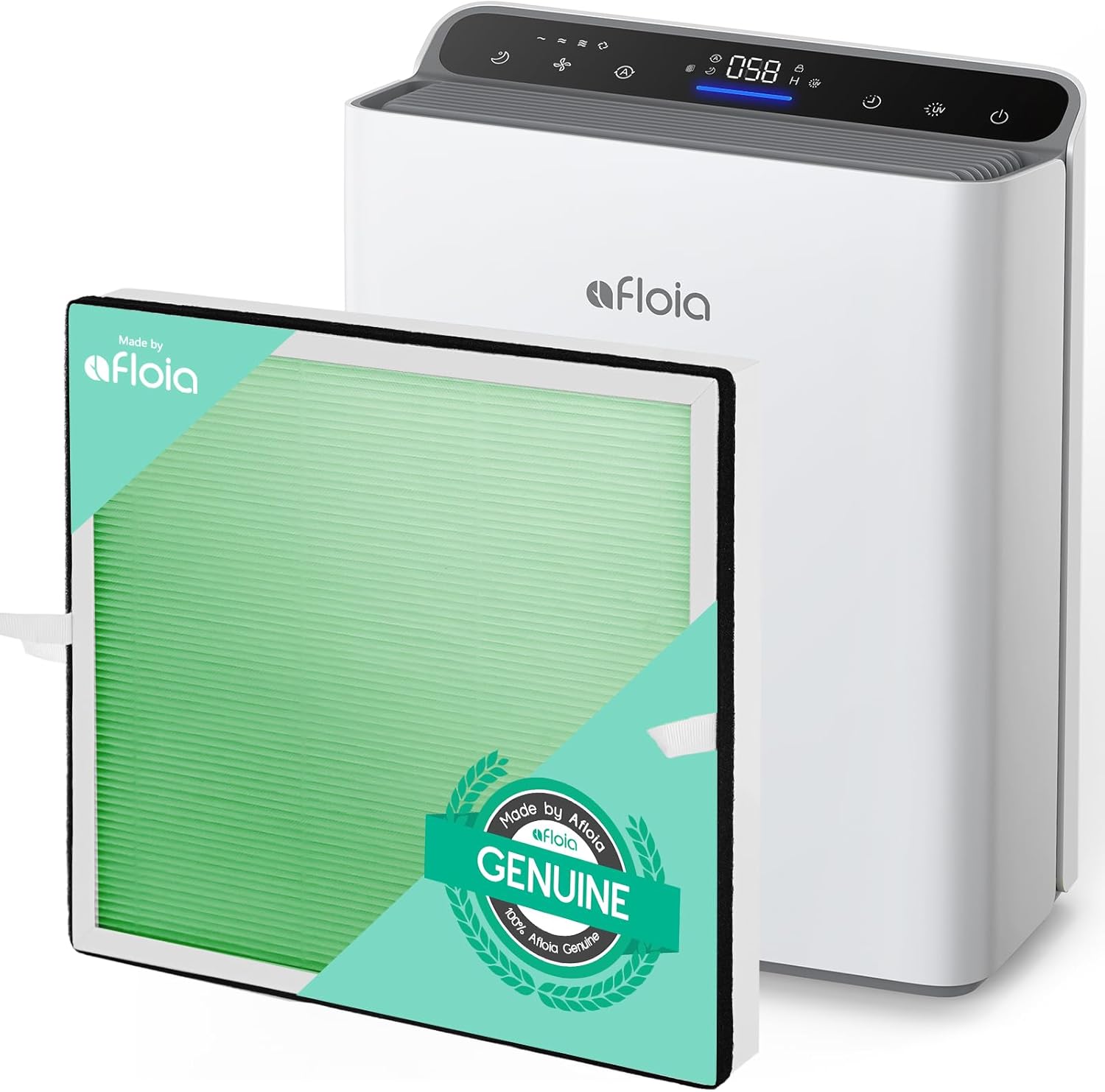 Afloia Air Purifiers for Home Up to 2000Ft² with Laser Air Quality Sensor, Afloia Toxin Remover Filter for Europa, 1 Pack