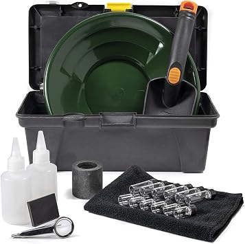ASR Outdoor 21pc Gold Rush Complete Gold Prospecting Kit with Bonus 10" Sifting Pan