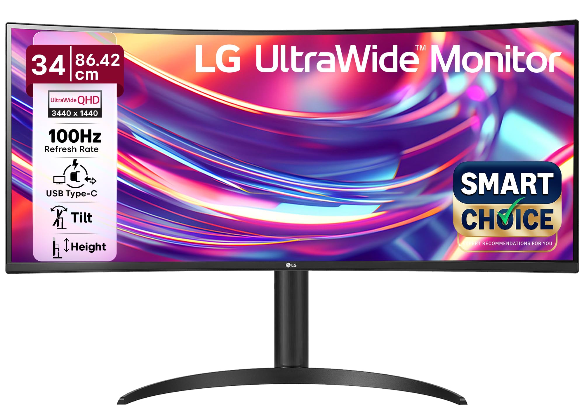 LG 34WR55QK 34-inch UltraWide WQHD Curved Monitor - Image 1