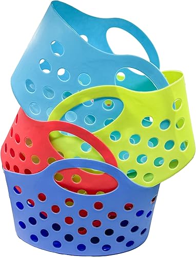 Miniatura 4 de Cesta multicolor surtida con asas 3ct