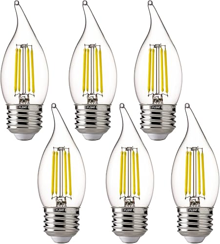 Miniatura 11 de FLSNT Bombillas LED para candelabro CA11 E26, bombillas LED regulables para lámpara de araña, equivalente a 40W, luz blanca cálida de 2200K, 330LM,