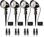 MEIKEE 7W LED Landscape Lighting, 12V/24V Low Voltage Landscape Lights, 800LM 2700K IP66 Waterproof Outdoor Spotlights Wall Tree Fence Decoration for Garden Path Yard (8 Pack)
