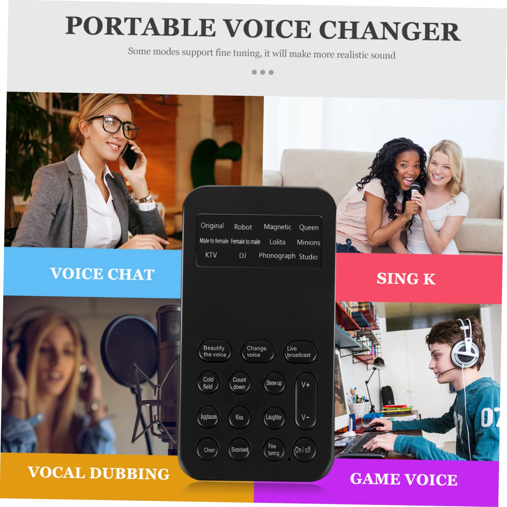 Mikinona 2pezzi Mini Scheda Audio Portatile Con Effetti Sonori Cambia Voce Per Giochi e Chat Compatibile Con Smartphone e Computer Facile Da Trasportare Software Necessario