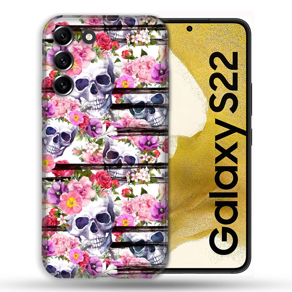 Coque Samsung S22 Tête de Mort avec protection antichoc renforcée et design antidérapant