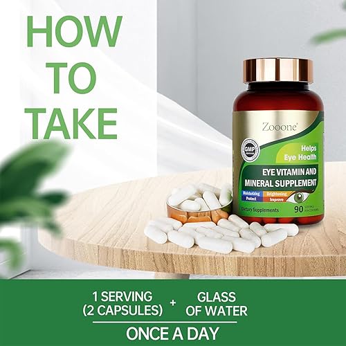 Miniatura 7 de Zooone Suplemento de vitaminas para los ojos de luteína, 90 piezas, luteína y zeaxantina para mujeres y hombres contra el ojo macular y seco,