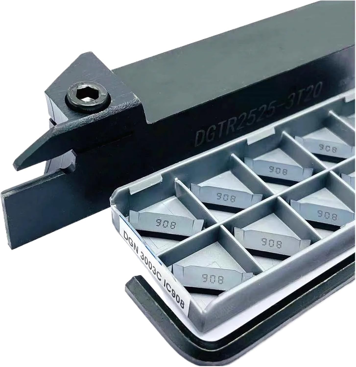 DGTR DGN Grooving Lathe Tool Handle DGTR1616 DGTR2020 3T20 DGTR2525-3T20 2T20 Turning Toos Slotting DGN3003J(DGTR2525-3T20,No Insert)