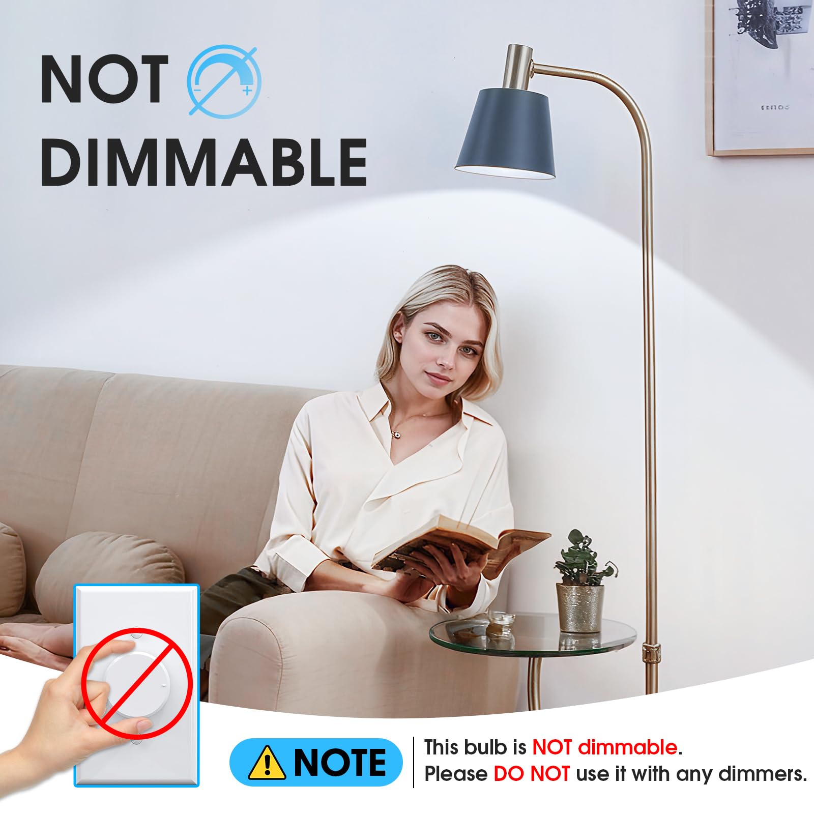 24-Pack A19 LED Light Bulbs 60W Equivalent Daylight White 5000K E26 Base 850 Lumen Non-Dimmable 9W Bright White — view 6