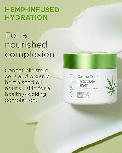 Miniatura 5 de Andalou Naturals Cannacell Happy Day Cream - Hydrating Face Moisturizer with Nourishing Stem Cells - Rich in Vitamins, Plant-Based Proteins, &