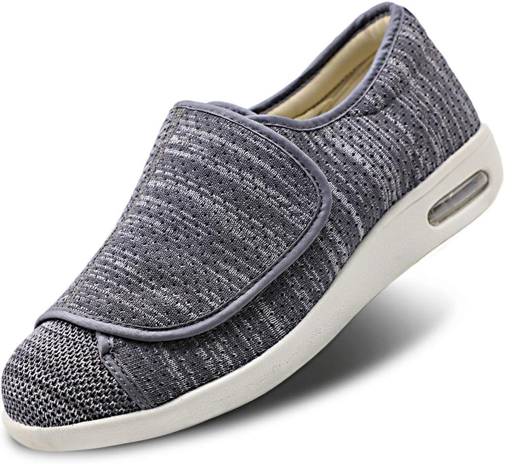 Womens Proven Foot Pain Relief Diabetic Shoes with Arch Support,Memory Foam Insole Wide Width Walking Orthopedic Edema Swollen Feet Arthritis Indoor/Outdoor Dark Gray