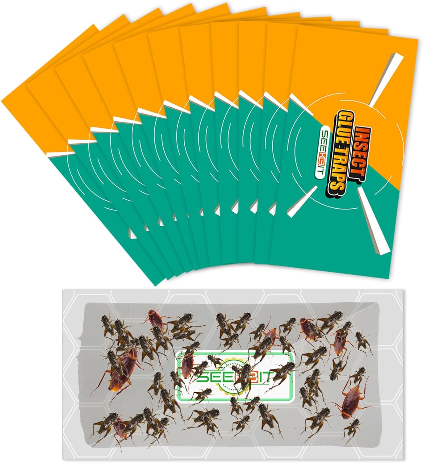 10 PCS Large Glue Trap Strips for Trapping Insects, Mice
