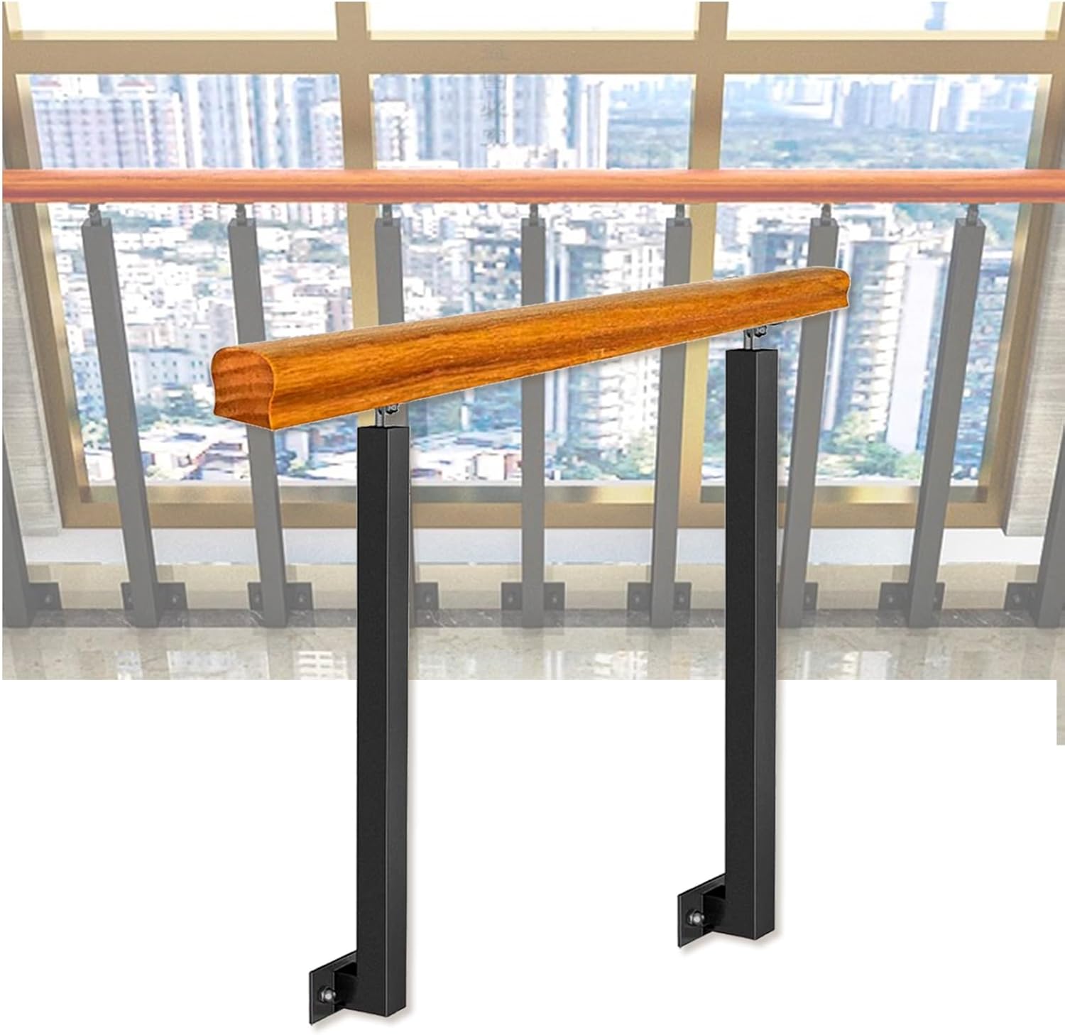 Handrails for Outdoor Indoor Steps, Modern Solid Wood Handrail Side