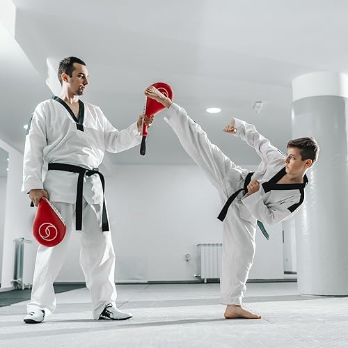 Miniatura 2 de Juvale Almohadilla para patadas de Taekwondo - Rojo, 15 x 2.5 x 7.5 pulgadas, paquete de 2 - Equipo de entrenamiento de artes marciales y equipo de