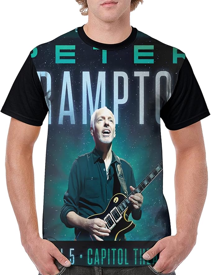 Amazon.com: RandyDPeter Peter Frampton T Shirt Mens 3D Print Crew Neck Short Sleeve T-Shirts 