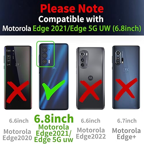 Miniatura 2 de Buleens Funda para Moto Edge 2021  Funda para Moto Edge 5G UW con soporte de astronauta, fundas para Moto Edge 2021 para mujeres y niñas, linda