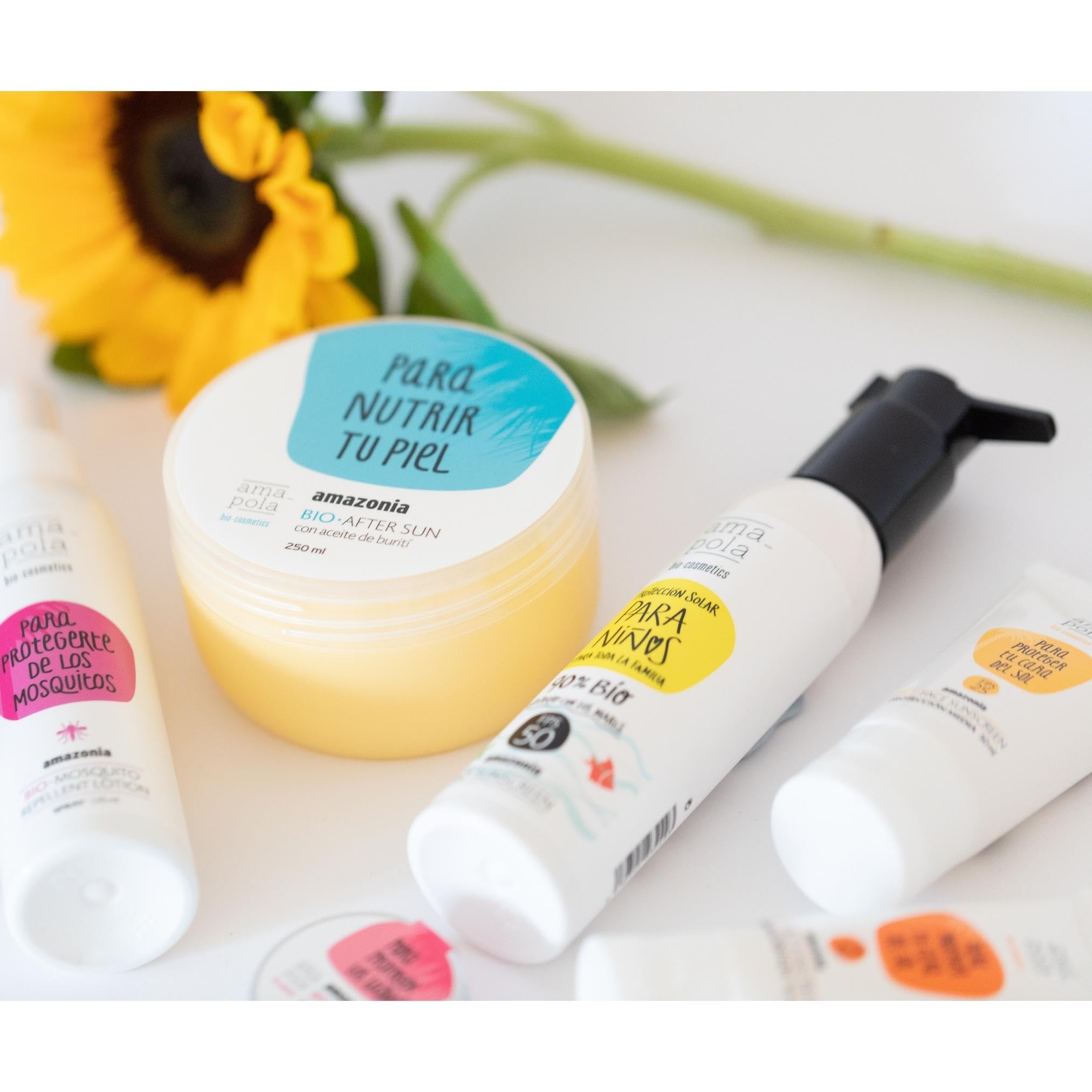 Amapola Biocosmetics Krem Przeciwsłoneczny Mineralny SPF 50+ Mineralny Filtr Przeciwsłoneczny dla Całej Rodziny - Formuła Biodegradowalna - Bez Toksyn