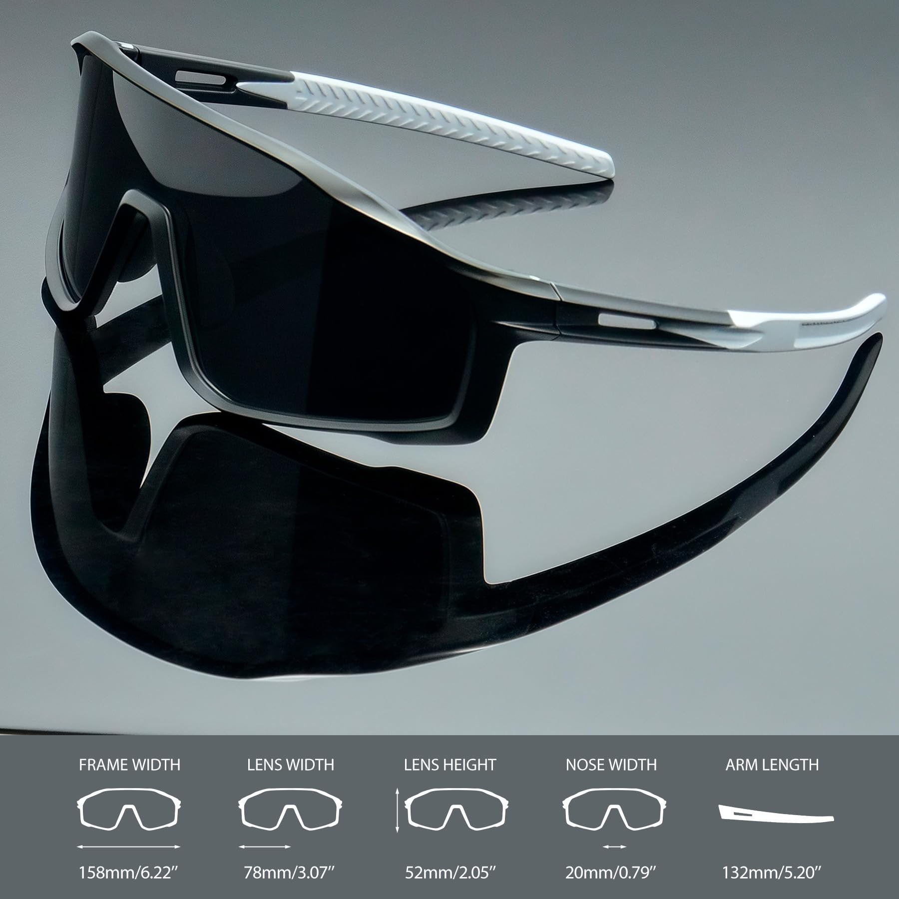 Joopin Gafas Ciclismo Hombre Polarizadas Envolventes Deportivas Mujer TR90 Ligera Protección UV400
