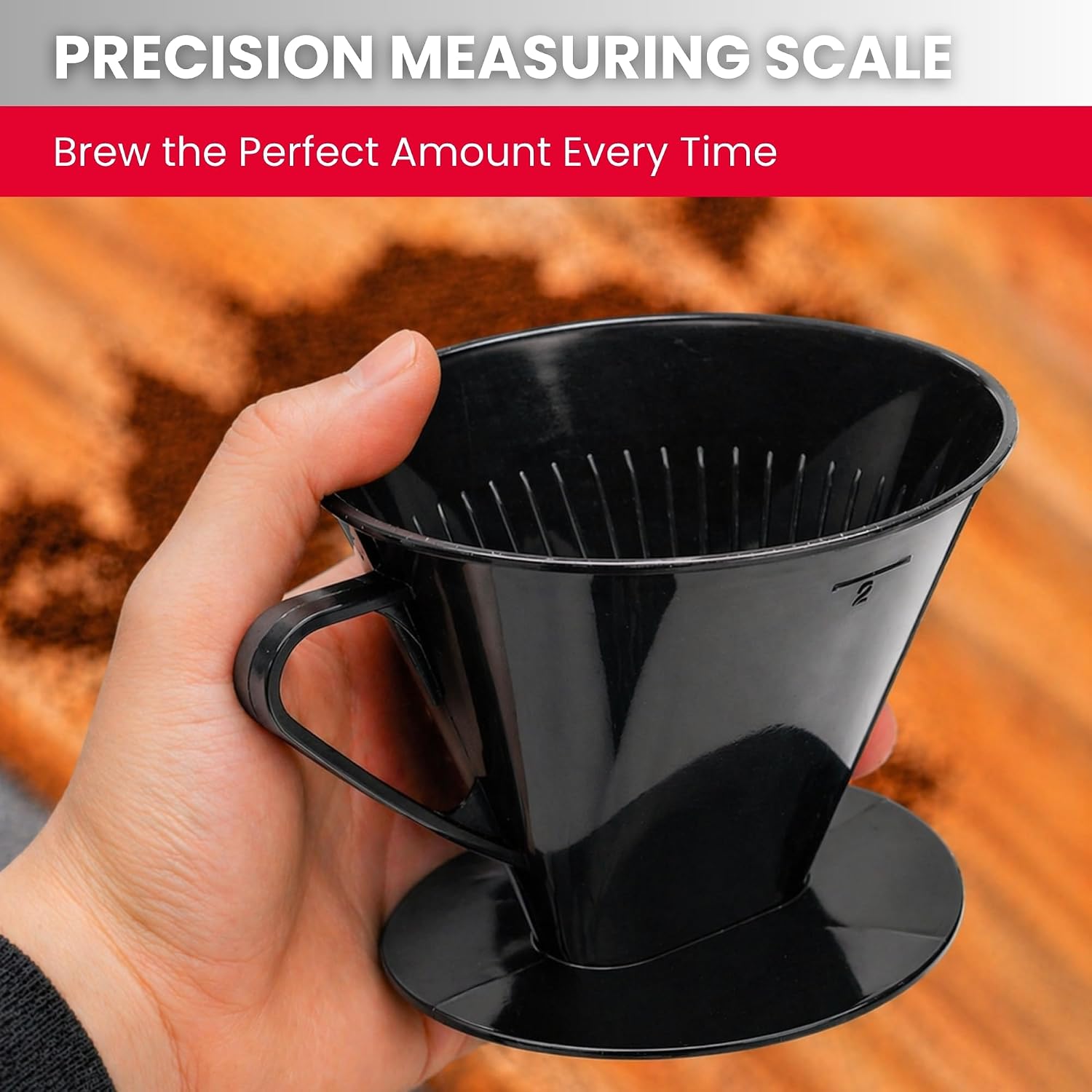 Westmark Pour Over Coffee Dripper, Coffee Filter Cone Size 2, Reusable Plastic for Manual Brewing, Up to 2 Cups, Model 24422261