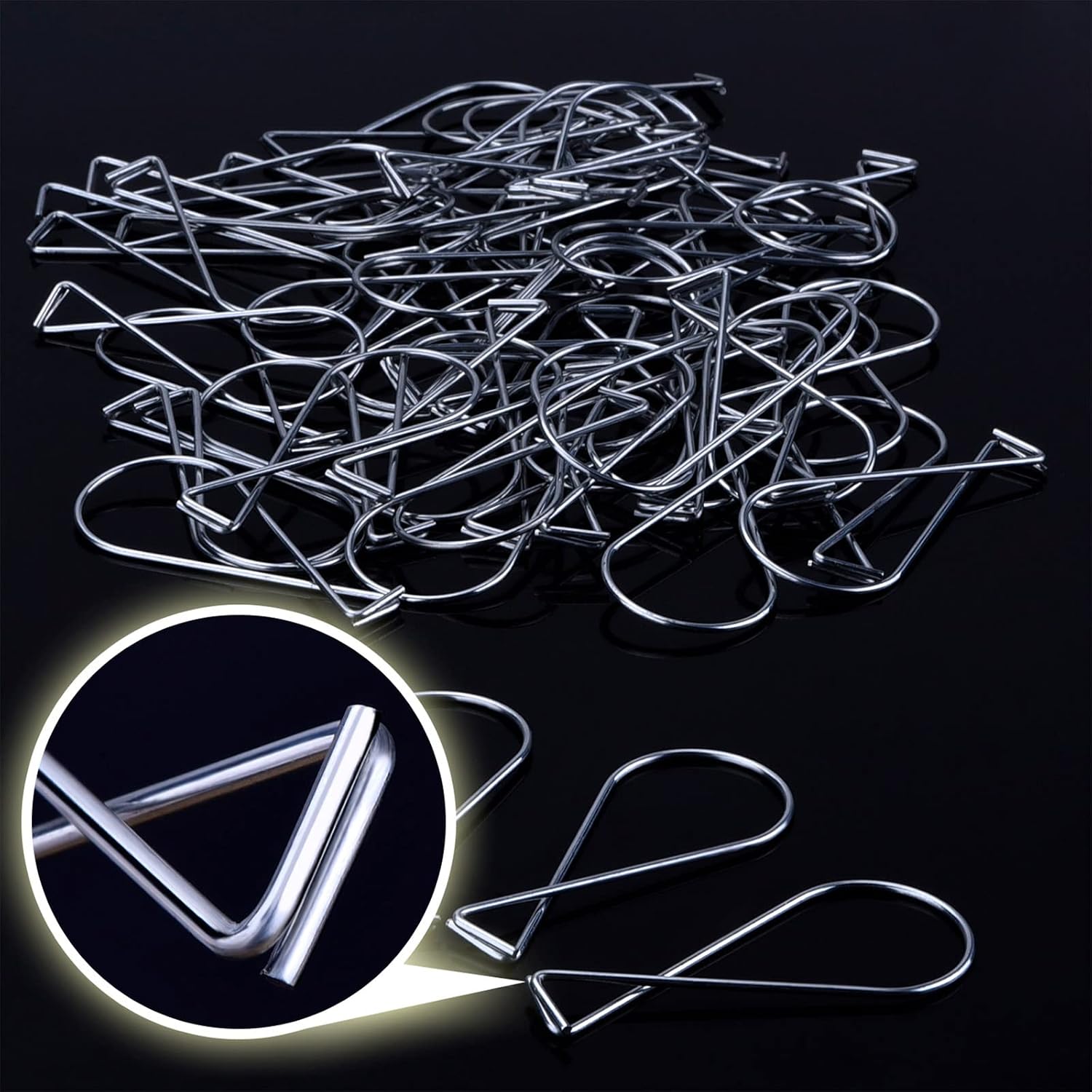 Outus 500 Packs Hook Clips Ceiling Tile Hooks T-bar Drop Ceiling Clips for Office, Classroom, Home and Wedding Decoration, Hanging Sign from Suspended Tile/Grid/Drop Ceilings