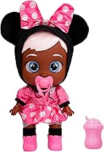 Cry Babies Disney Nurturing Baby Doll Inspired by Minnie Mouse, Dressed Up in The Iconic Pink Dress and Cries Real Tears for Kids Age 18 Months and Up