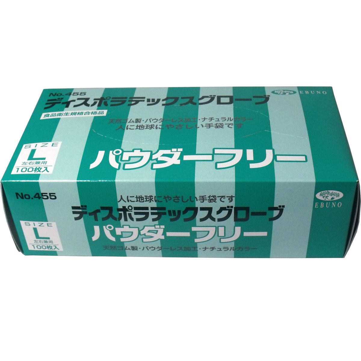 Amazon.co.jp: エブノ ラテックス手袋 パウダーフリー Lサイズ 100枚