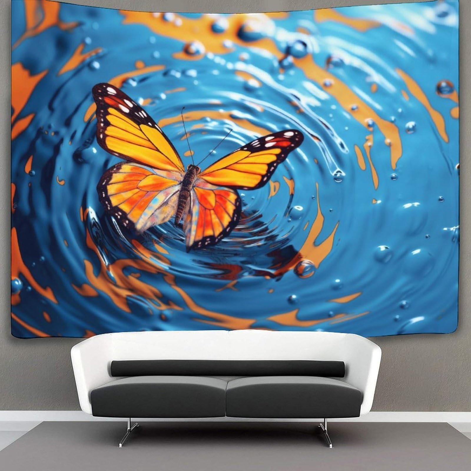 kaiyun Butterfly Decor Tapestry, Wall Art Tapestries Wall Hangings for Living Room Bedroom Dorm 100cmx150cm