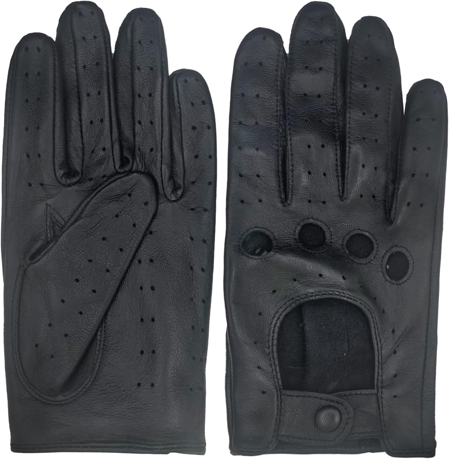 Womens Elegant Genuine Lambskin Leather Driving Gloves Unlined, Touchscreen