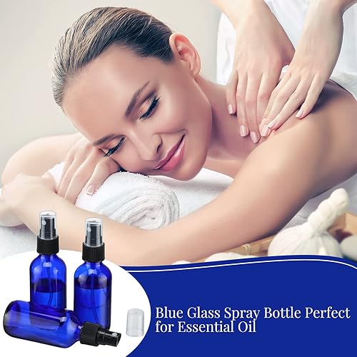 Miniatura 4 de Eccliy 32 botellas de vidrio de 2 onzas para aceites esenciales, pequeña niebla fina recargable, mini botellas de aerosol cosmético líquido,