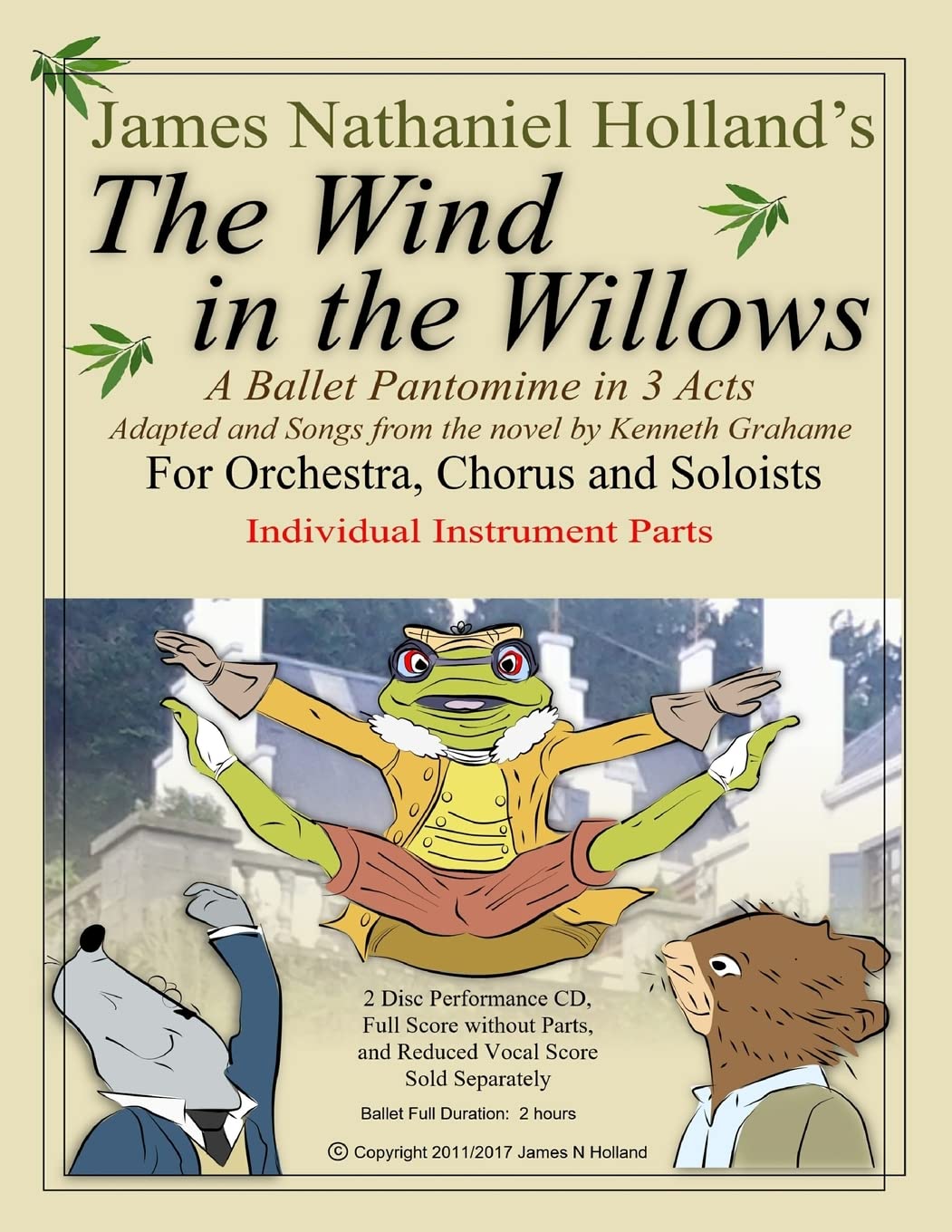 Wind in the Willows ballet partition complète pour interprétation instrumentale