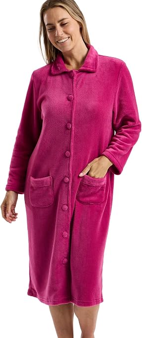 Womens ROBE - Bathrobe - warm Super Soft Plush -Coral Fleece USA SELLER