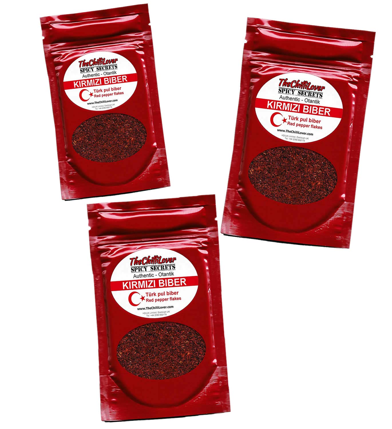 Kirmizi Pul Biber Turkish Red Pepper Flakes 3 x 50g Fresh Pouches