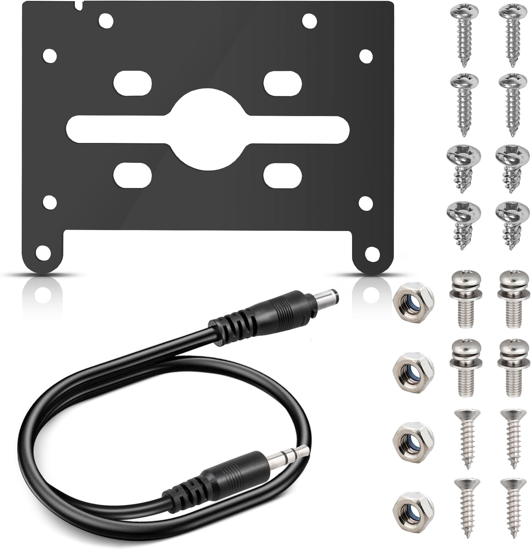 EWAY Backup Camera Bracket Adapter for Furrion RV Pre-Wired Mount, Rear View Reversing Cam Mounting Cover Plate Kit w/Power Pigtail Wire for 5th Wheel Travel Trailer Camper Pre-Installed Bracket