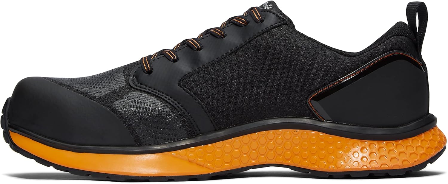 Timberland PRO Men's Reaxion Composite Safety Toe Industrial Athletic Work Shoe, Black/Orange-2024 New, 14 W US - Image 7