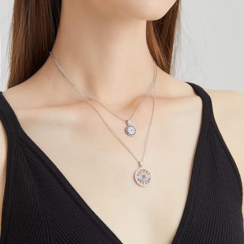 Miniatura 14 de Collar contra el mal de ojo para mujer, chapado en oro de 18 quilates, collar con capas de mal de ojo, hecho a mano, collar de protección ajustable