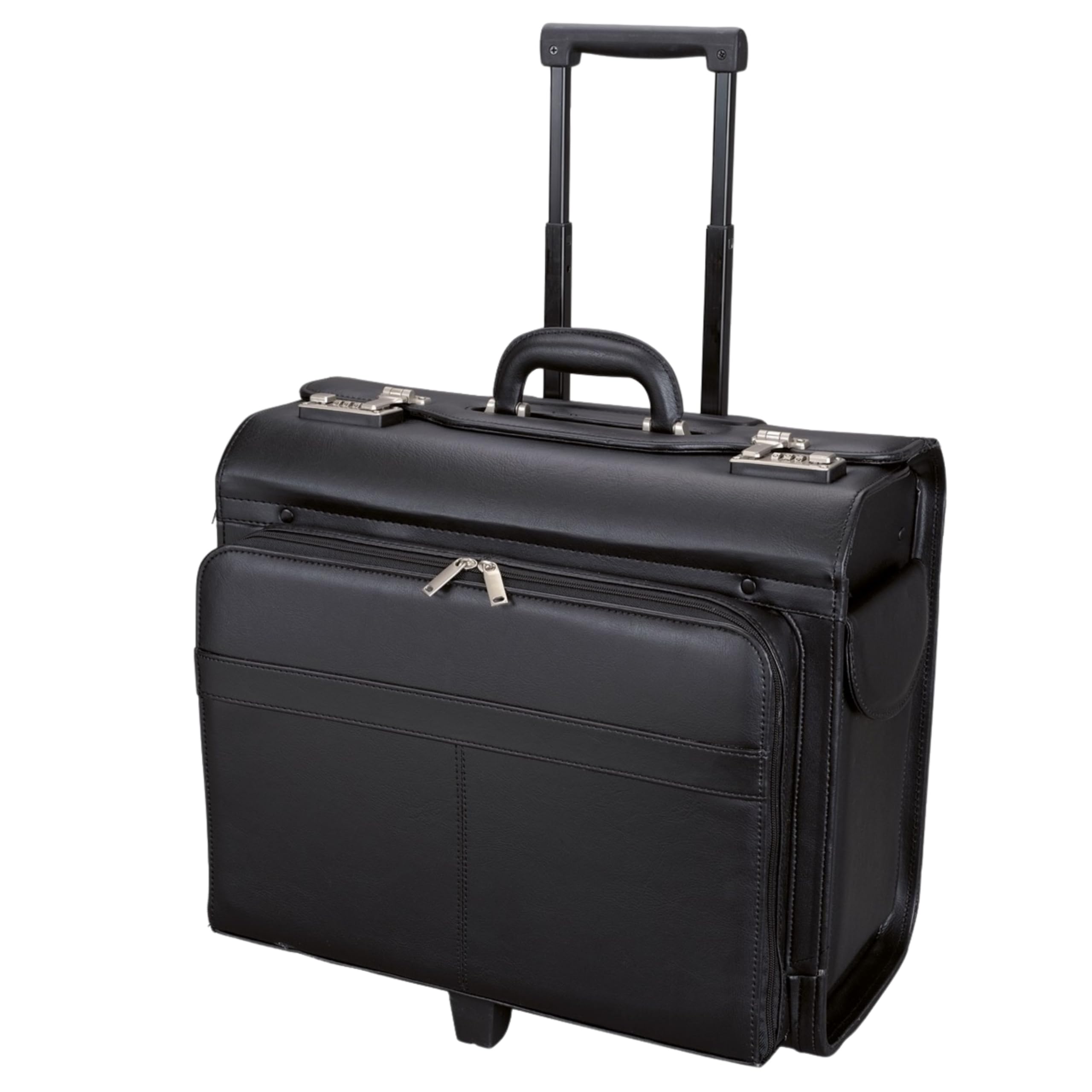 Alassio - 45030 SAN REMO - trolley pilot case, wheeled, imitation leather, black