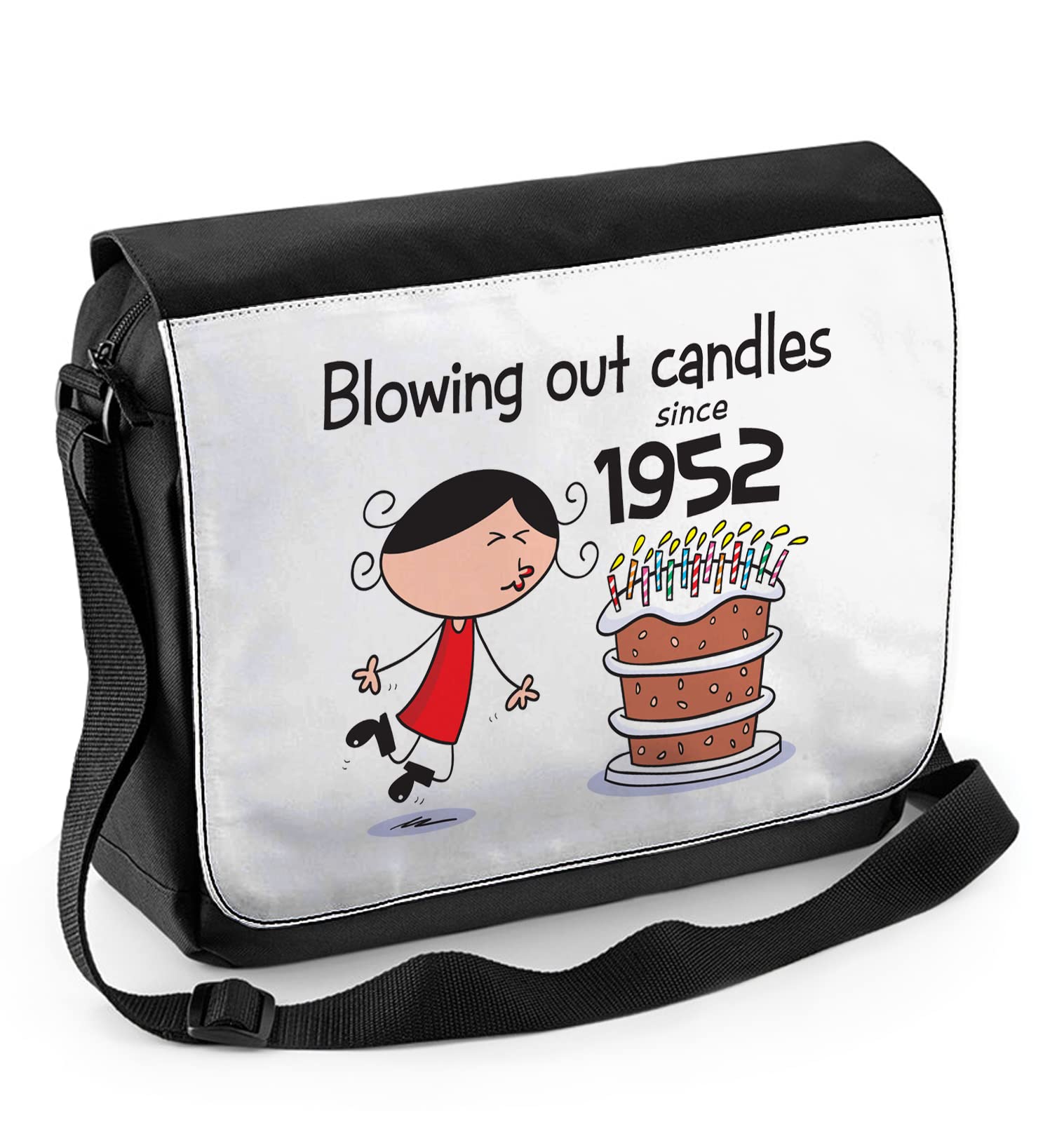 Blowing Out Candles Since 1952 Women's 70th Birthday Laptop Messenger Bag