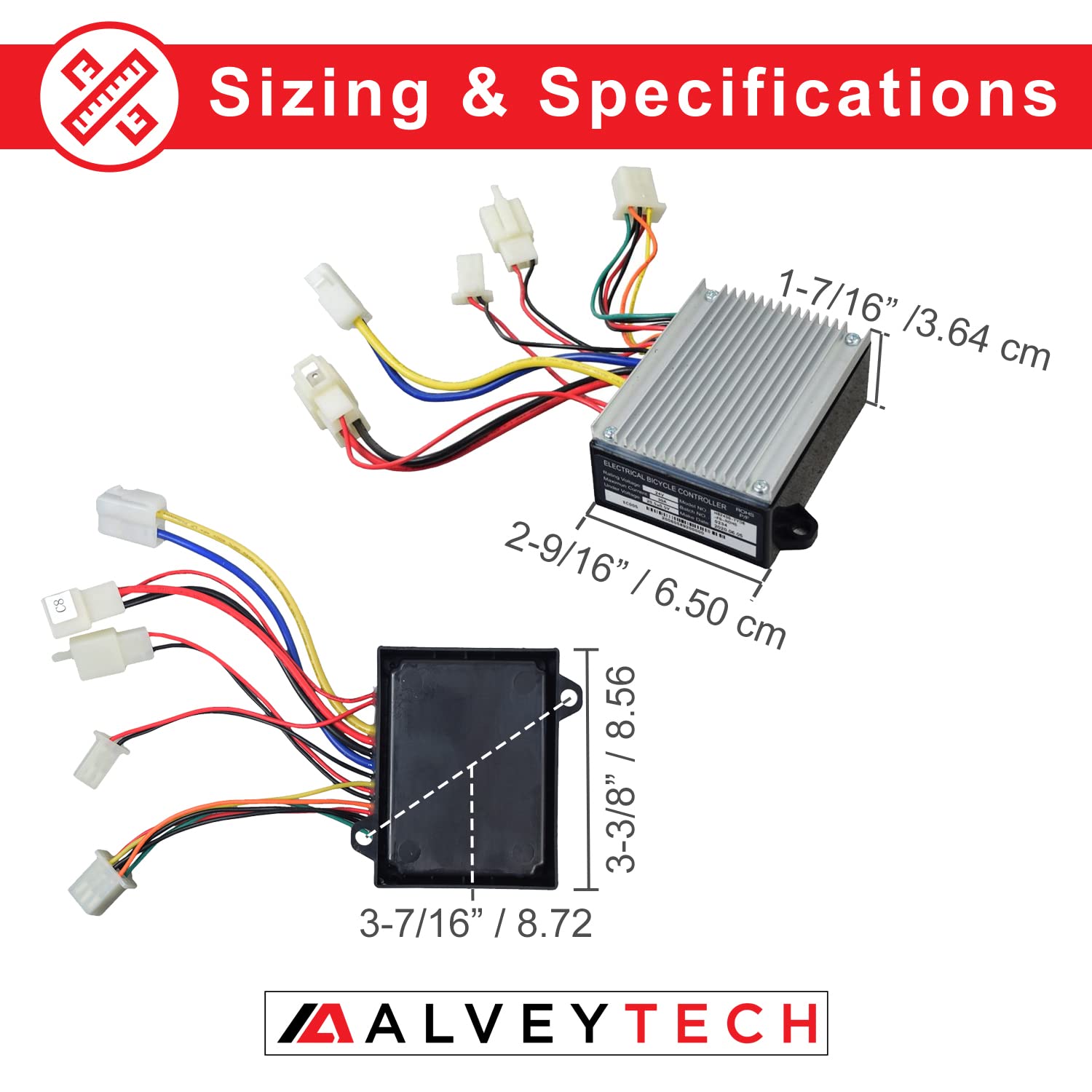 electrical bicycle controller hb2430dyd fs AlveyTech Razor Pocket Mod (Versions 13-44) HB2430-TYD6-FS 6-Wire Throttle & Control Module Bundle Automotive Cox Bandit Walleye Deep 11.9cm Color:Richardson 112 Black / Black wire throttle with the