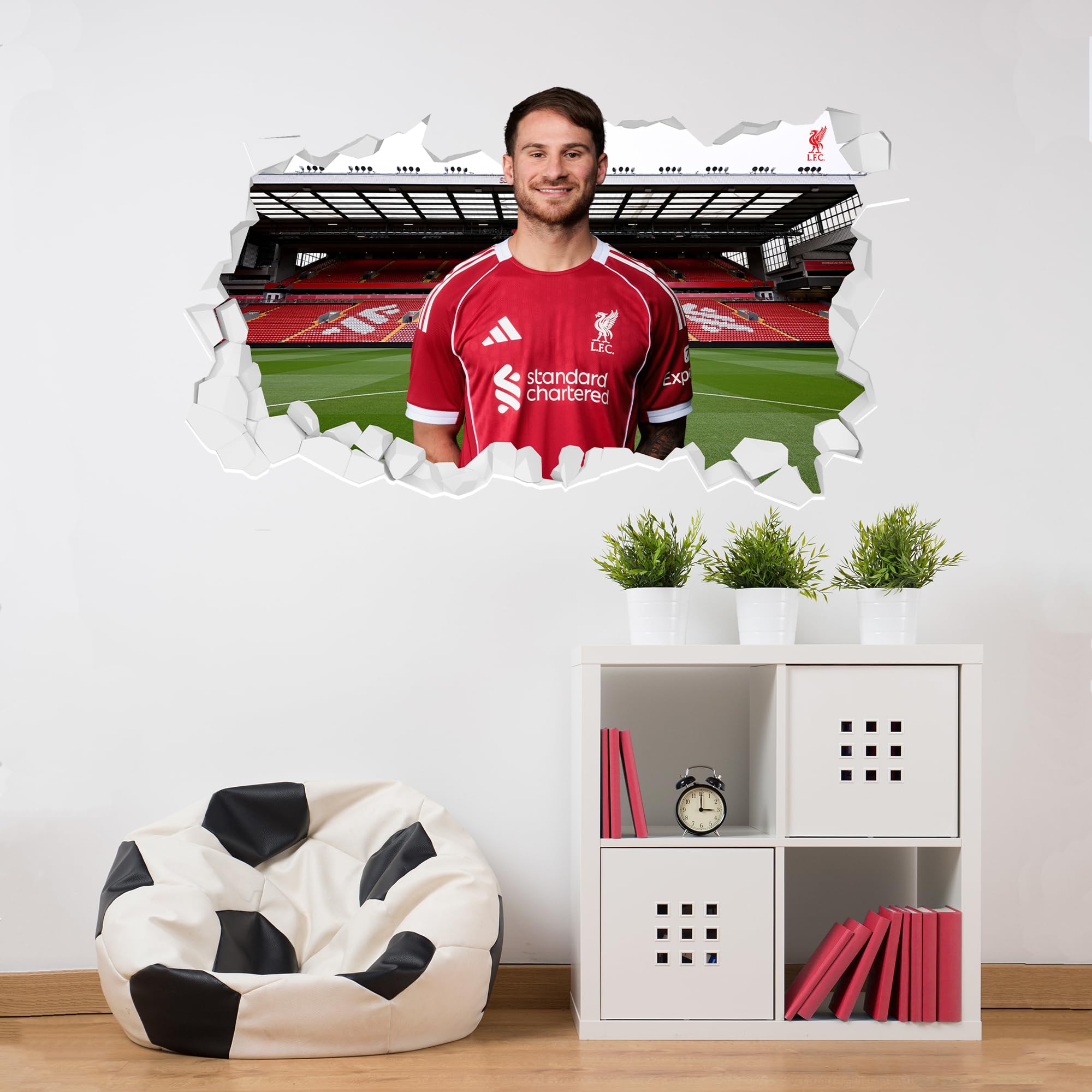 Themed Liverpool Wall Sticker - Mac Allister 25/26 Broken Wall (60cm width x 35cm height)
