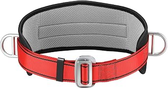 Safety Climbing Belts, Positioning Climbing Belt with Waist Pad and 2 D Rings, Safety Belt Kit Personal Portable Protective Equipment