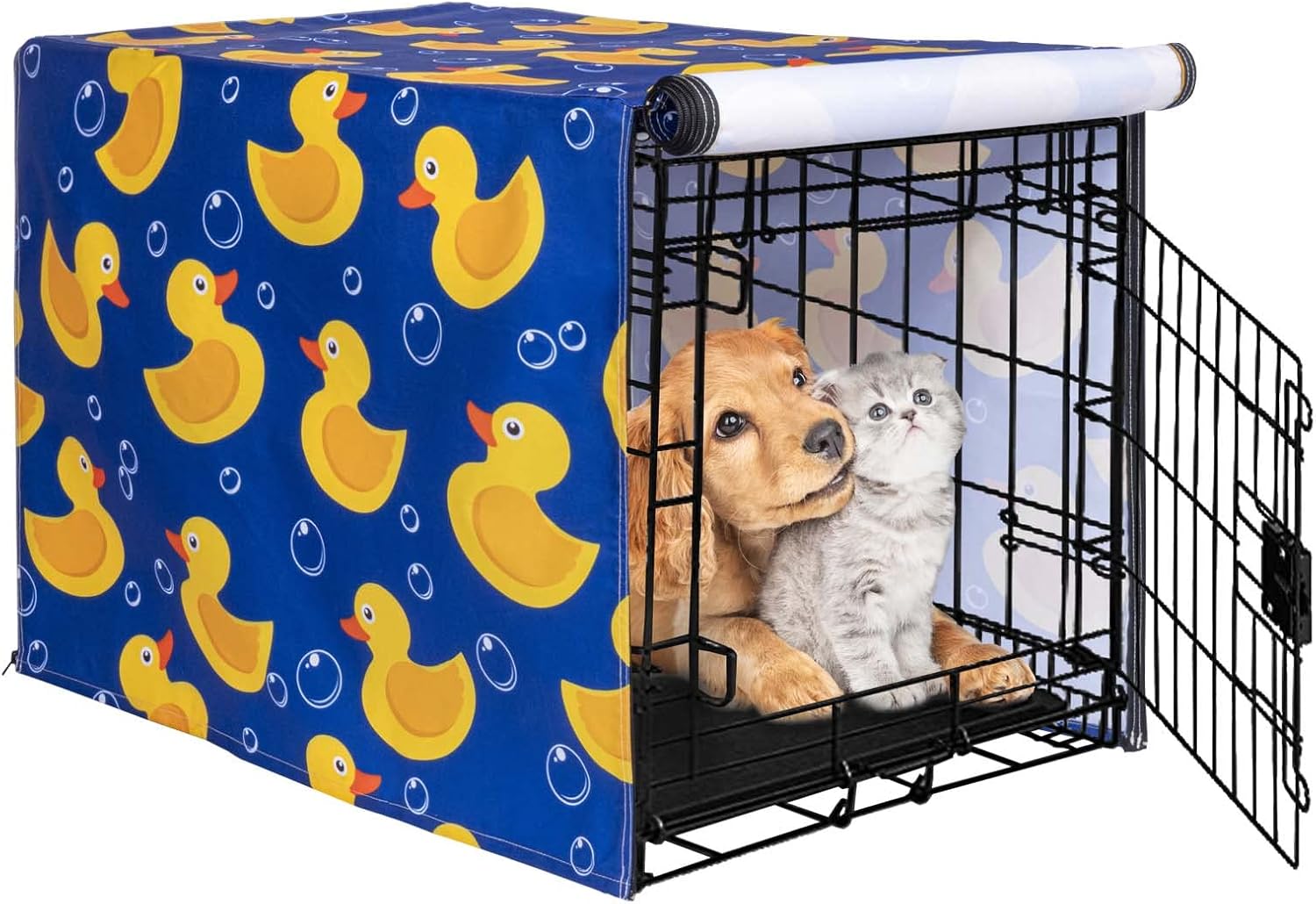 KYKU Duckling Print Dog Crate Cover 42 Inch XL Puppy