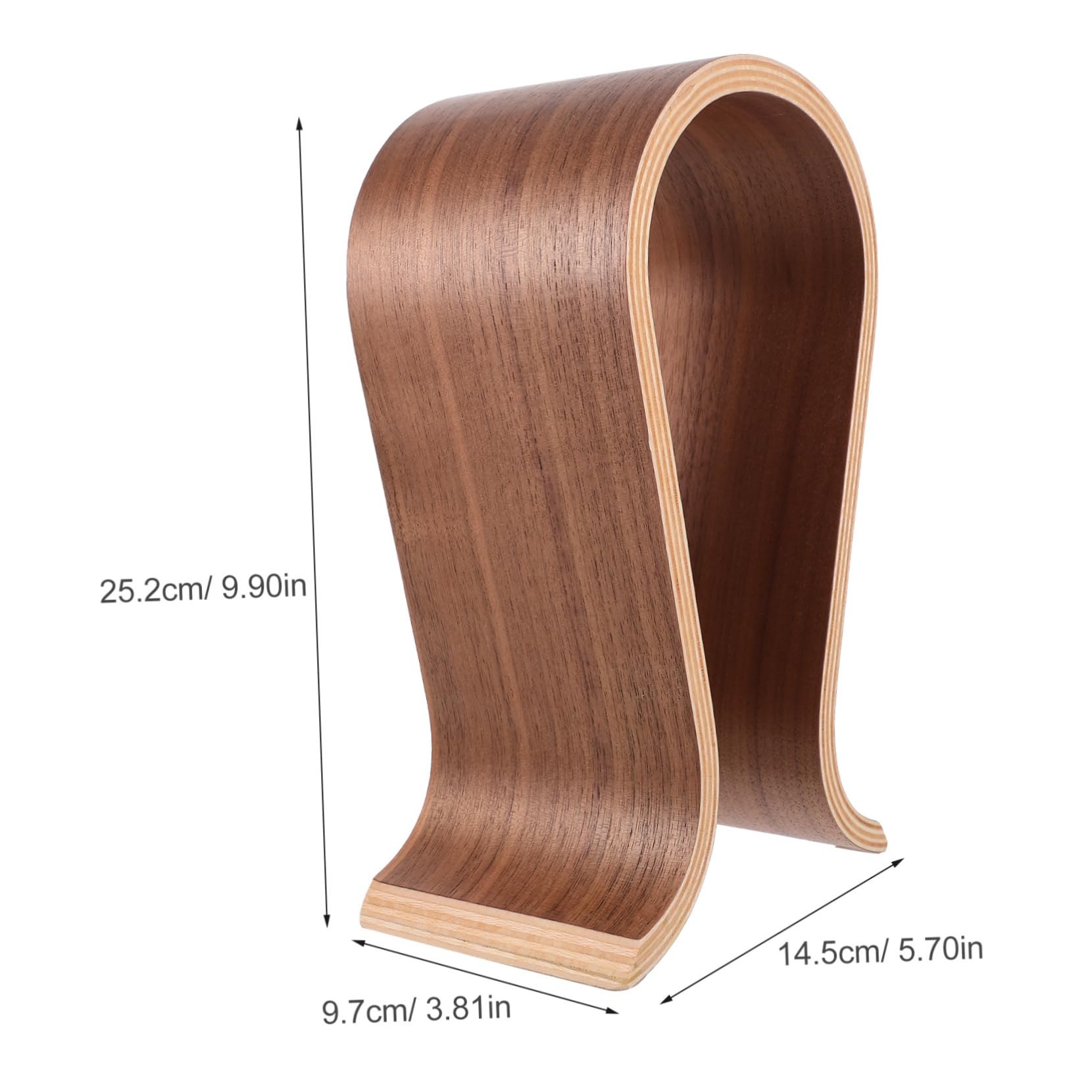 NUOBESTY Supporto per Cuffie U in Legno Stand per Cuffie da Tavolo Compatibile la Maggior Parte dei Modelli